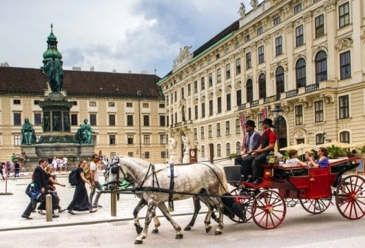 Kutsche vor der Hofburg, Wien