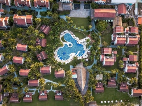 Das Palm Garden Beach Resort von oben