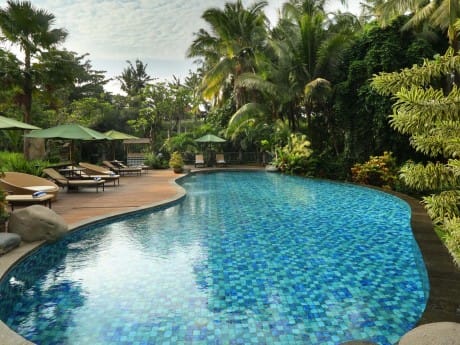 Poolanlage des Plataran Ubud