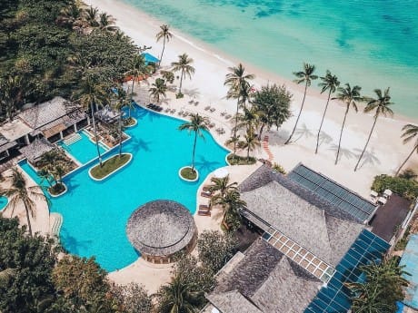 Das Melati Beach Resort von oben