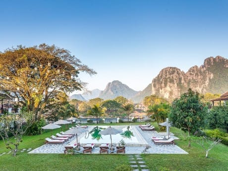 Der Pool des Riverside Resorts