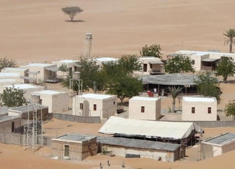 Außenansicht des Wüstencamps 