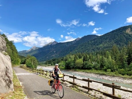 Alpe-Adria Radweg Radfahrer