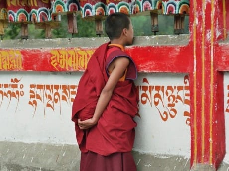 Junger Mönch in Rumtek